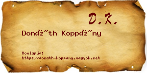 Donáth Koppány névjegykártya